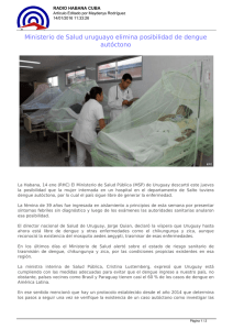 Ministerio de Salud uruguayo elimina posibilidad de dengue
