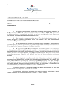 pliego de condiciones generales para el otorgamiento de