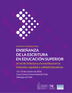 13 y 14 de octubre de 2016 Casa Central Universidad de Chile