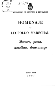 Homenaje a Leopoldo Marechal, maestro, poeta, novelista