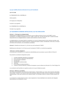 Ley que modifica diversos artículos de la Ley de