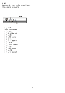 L 40 Lectura de notas en Do bemol Mayor Clave de Fa en cuarta 1