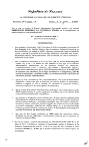 la autoridad nacional de los servicios púublicos