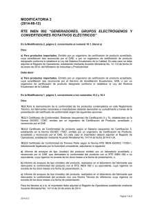 MODIFICATORIA 3 (2014-08-12) RTE INEN 092 “GENERADORES