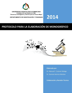 Protocolo de Monográfico UOD - Departamento de Investigación UOD