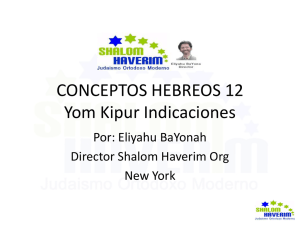 CONCEPTOS HEBREOS 12 Yom Kipur Indicaciones