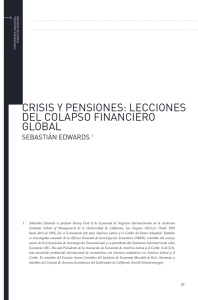 crisis y pensiones: lecciones del colapso financiero global