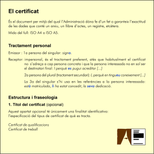 Certificat - Universitat Autònoma de Barcelona