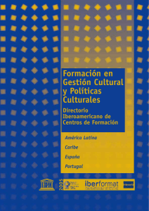 Formación en gestión cultural y políticas culturales - unesdoc