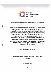 Page 1 Servicio de Contratación de Obras INFORME DE