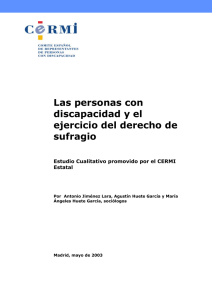 Las personas con discapacidad y el ejercicio del derecho de sufragio