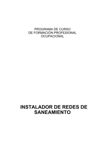 INSTALADOR DE REDES DE SANEAMIENTO