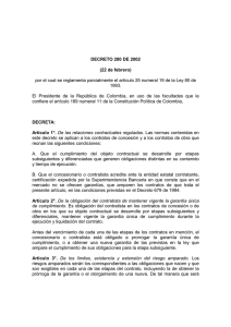 DECRETO 280 DE 2002 (22 de febrero) por el cual se
