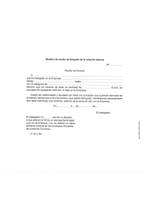 Modelo de recibo de finiquito dela relación laboral No