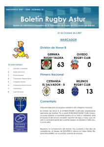 Boletín Rugby Astur - Federación de Rugby del Principado de Asturias
