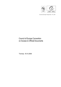 Council of Europe Convention on Access to Official Documents