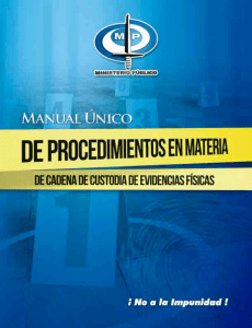 Manual Cadena de Custodia - Organization of American States
