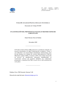 Una estimación del PIB potencial basada en restricciones de corto