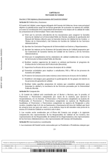 CAPÍTULO II Del Comité de Calidad Sección 1.ª Del régimen y