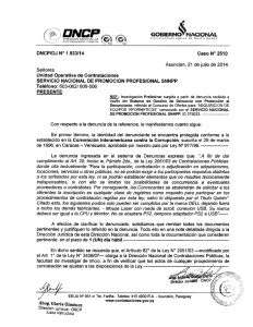 I,fI: NNEF - Dirección Nacional de Contrataciones Públicas