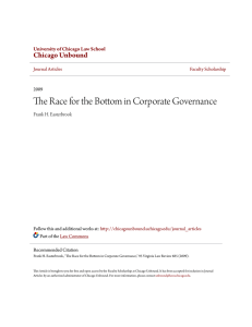 The Race for the Bottom in Corporate Governance