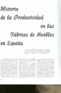 Historia de la productividad en las fábricas de muebles, en España