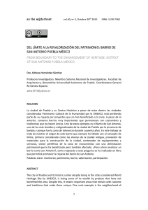 del l&iacute;mite a la revalorizaci&oacute;n del patrimonio: barrio de san