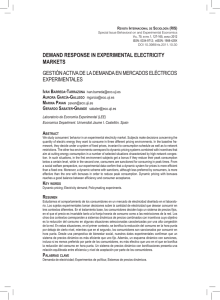 Demand response in experimental electricity markets