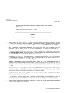 1 26 juin 2007 - Décision sur la conformité du projet d`offre