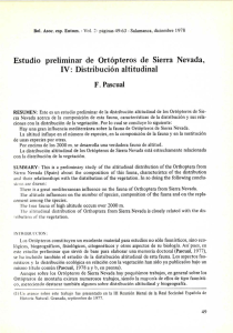 Estudio preliminar de Ortópteros de Sierra Nevada, IV: Distribución