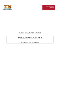 DERECHO PROCESAL I. Guiones de trabajo