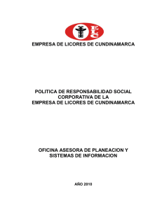 empresa de licores de cundinamarca politica de responsabilidad