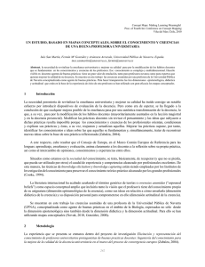 un estudio, basado en mapas conceptuales, sobre el conocimiento