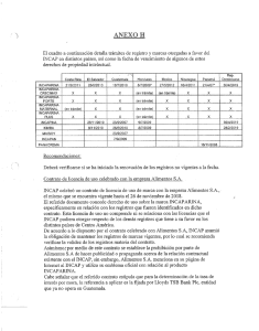 Ei cuadro a continuación detalla trámites de registro y marcas