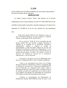 N° 34-09 Sesión ordinaria de Corte Plena celebrada a las trece