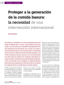 Proteger a la generación de la comida basura