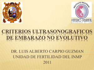 Criterios ultrasonograficos de embarazo no evolutivo