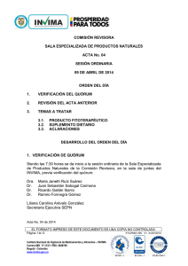 Acta No. 4 Fecha de Publicación 28-04-2014