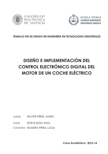 diseño e implementación del control electrónico digital del motor de