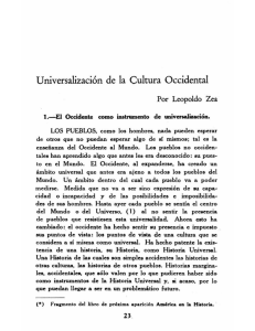 Universalización de la Cultura Occidental