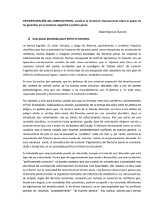 ANTICIPACIPACIÓN DEL DERECHO PENAL: ¿Cuál es la frontera