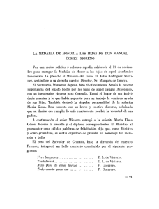 La Medalla de Honor a las hijas de Don Manuel Gómez Moreno