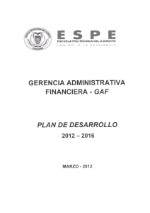 gerencia administrativa financiera - gaf plan de desarrollo