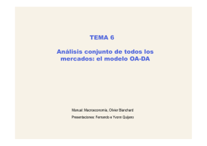 TEMA 6 Análisis conjunto de todos los mercados: el modelo OA-DA
