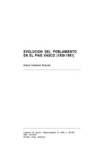Evolución del poblamiento en el País Vasco (1950