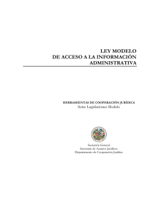 LEY MODELO DE ACCESO A LA INFORMACIÓN ADMINISTRATIVA