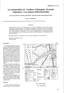 Las metamorfitas de Cumbres Calchaquíes, Tucumán (Argentina) y