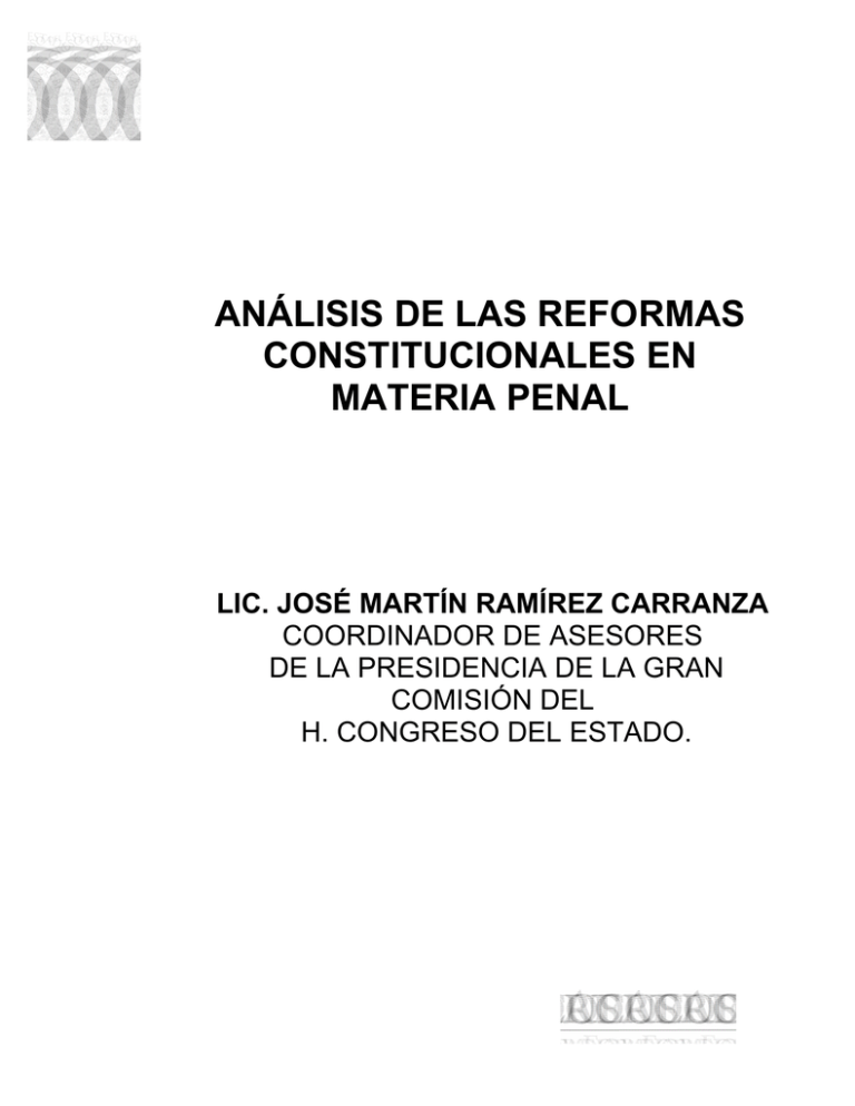 análisis de las reformas constitucionales en materia penal