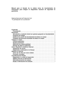 Manual para el llenado de la cédula única de levantamiento de