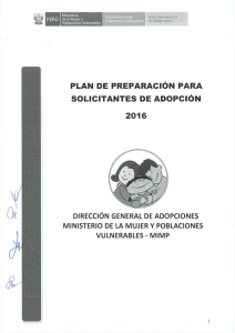 Plan de Preparación para solicitantes de Adopción 2016